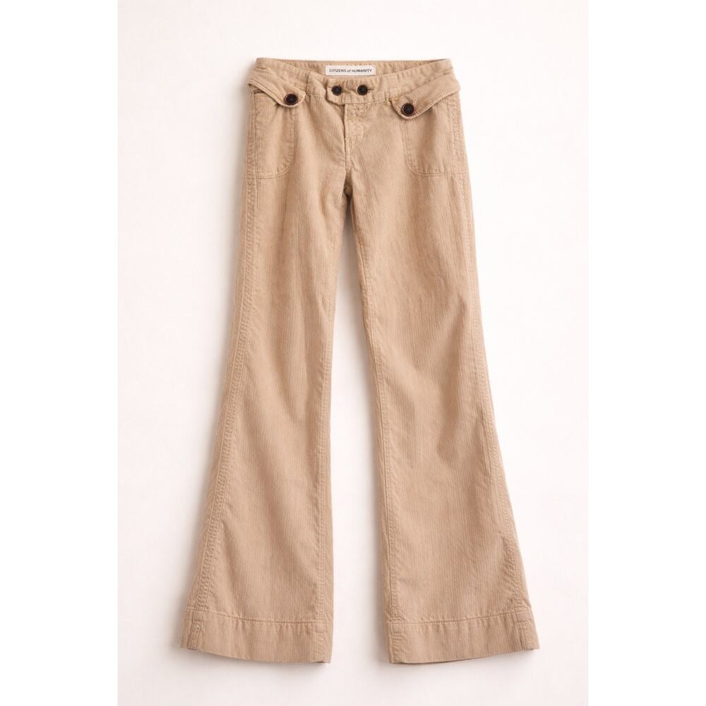 Citizens of Humanity Women’s Beige Straight Leg Low Waist Pants Sz 30 90s Y2K